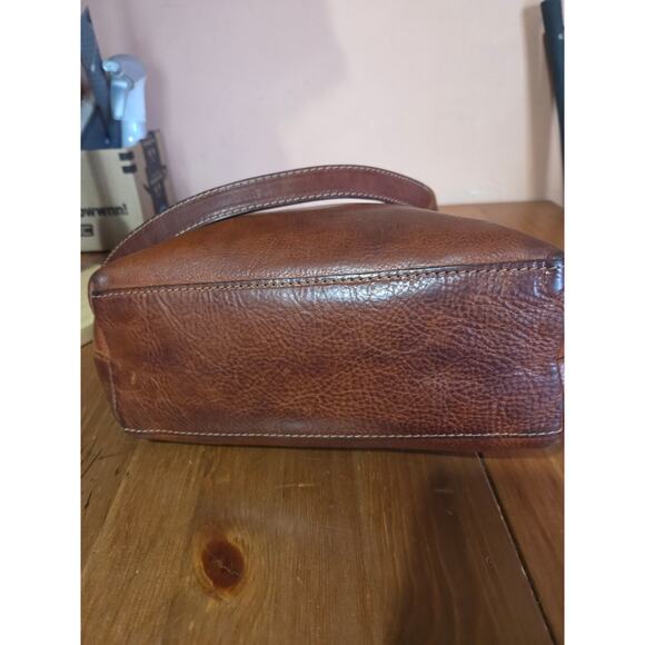 Vintage Italian Leather Boho Hobo Genuine Leather Bag Pelletteria Toro Firenze - Picture 5 of 10